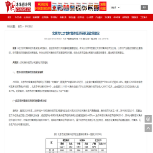 中国集体经济网（中国集体经济杂志社官网）- 北京市壮大农村集体经济研究及政策建议- 学术探讨