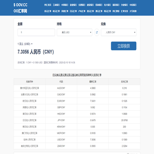 日元韩元港元澳元美元加元欧元对人民币汇率_今日汇率查询换算_韩元港元澳元汇率 - oo汇率网